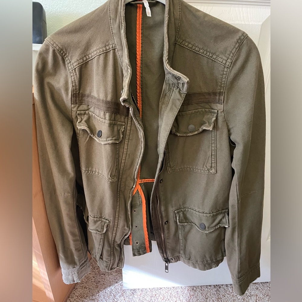 Free people jacket size xs army green.